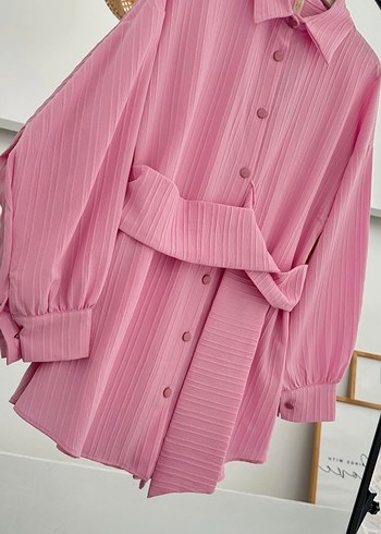Pembe kuşaklı tunik