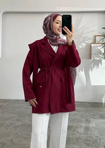 Bordo tasarım ceket