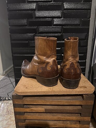 41 Beden Gerçek deri Erkek vintage bot