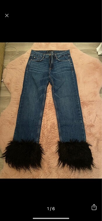 Zara kürklü jean