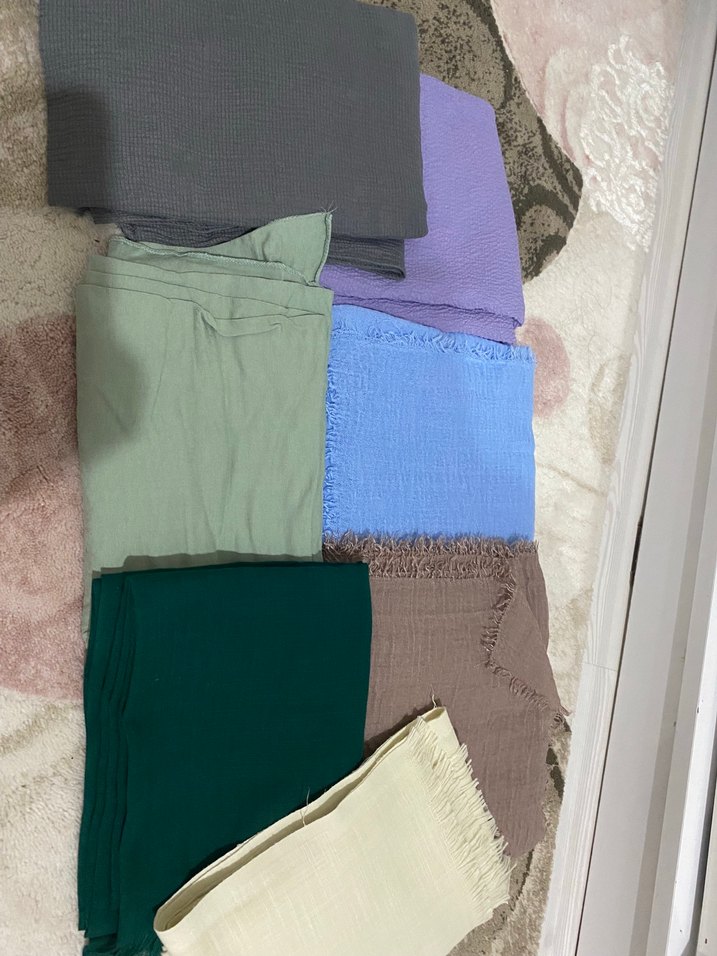 Pamuklu Çok Renkli Kadın Şal - Görsel 2