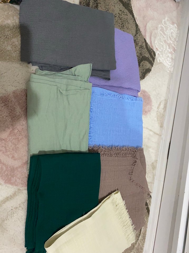 Pamuklu Çok Renkli Kadın Şal - Görsel 3