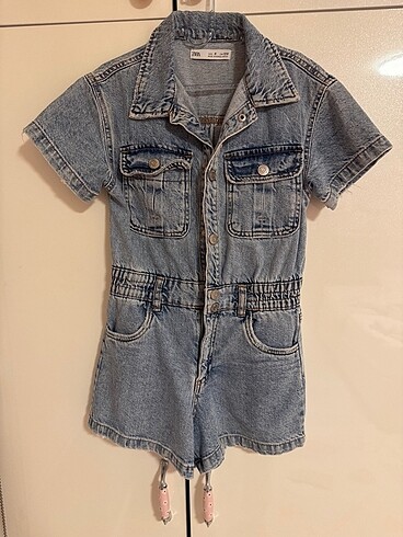 Zara Zara kız çocuk 8 yaş kot salopet tulum