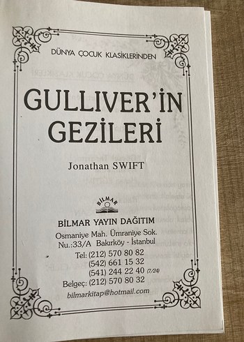  Beden Renk Gulliver'in Gezileri - Dünya Çocuk Klasikleri