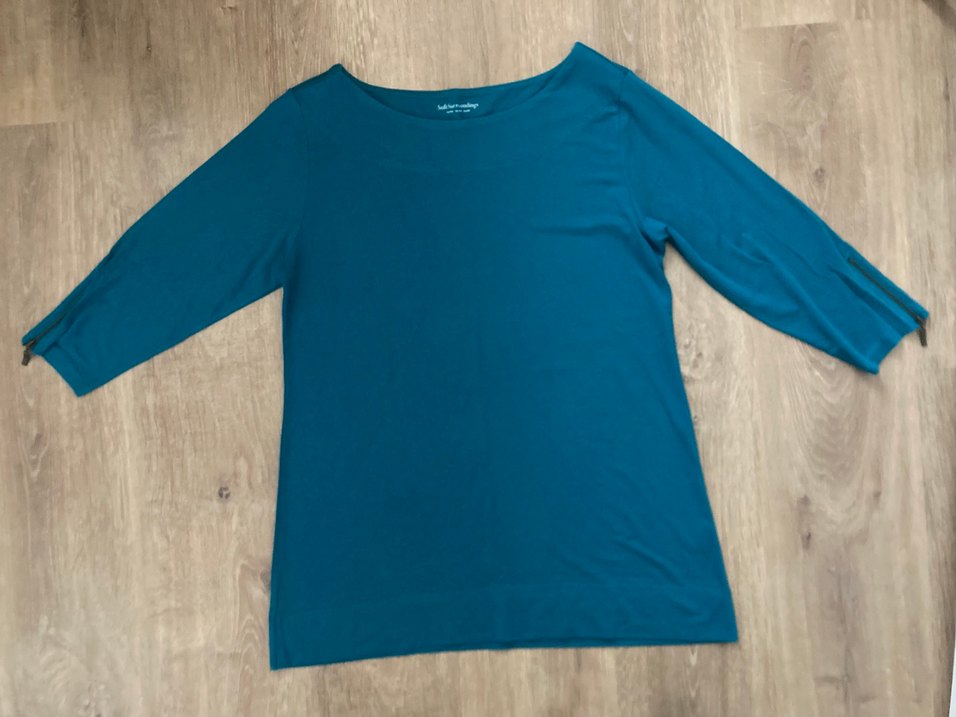 Turkuaz Kadın Uzun Kollu Tişört - Görsel 4