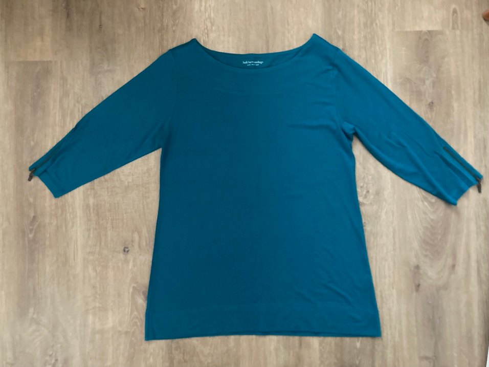 Turkuaz Kadın Uzun Kollu Tişört - Görsel 3