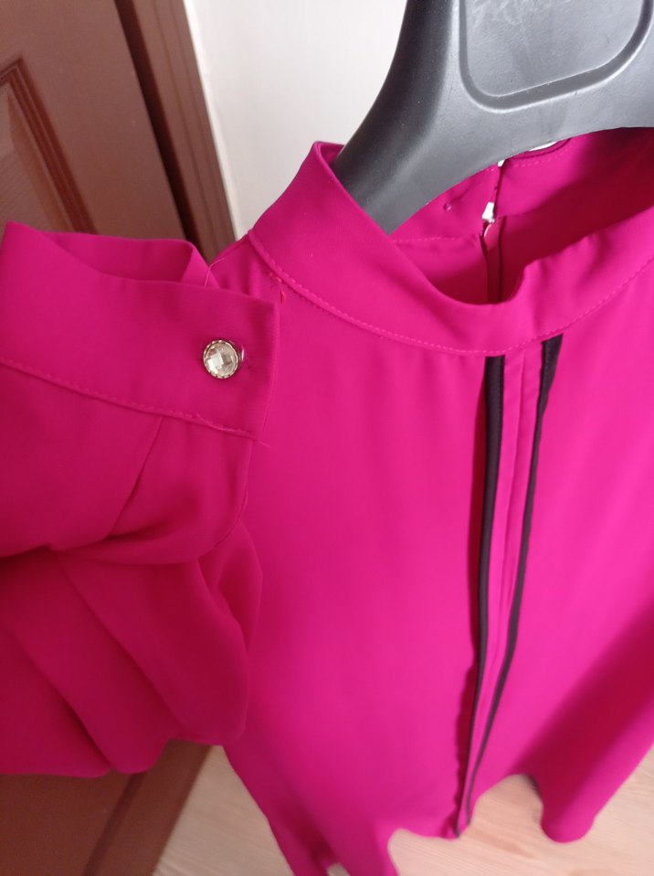 Fuşya Yüksek Yakalı tunik - Görsel 2