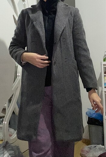 Gri kaşe kaban