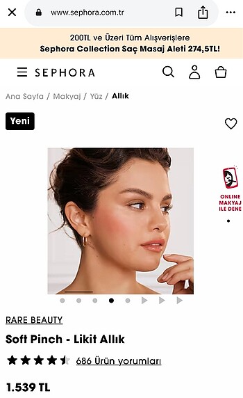 Rare beauty allık