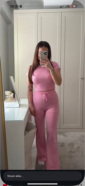 s Beden pembe Renk Milla pembe takım