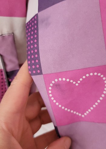 Kız Çocuk Pembe Kareli Fermuarlı Mont - Görsel 6