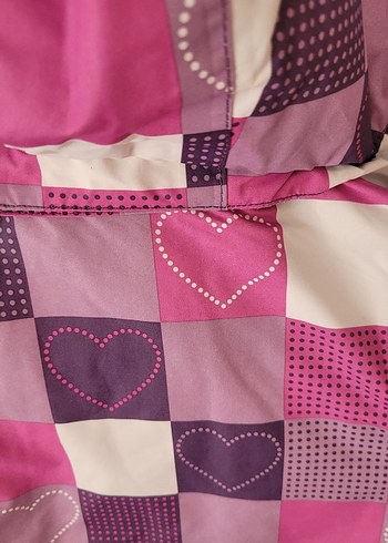 Kız Çocuk Pembe Kareli Fermuarlı Mont - Görsel 7