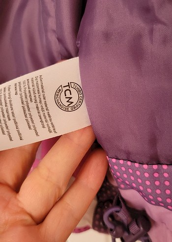 Kız Çocuk Pembe Kareli Fermuarlı Mont - Görsel 5