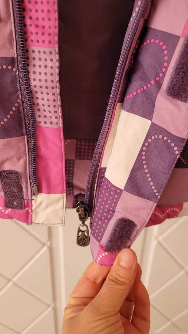 Kız Çocuk Pembe Kareli Fermuarlı Mont - Görsel 4