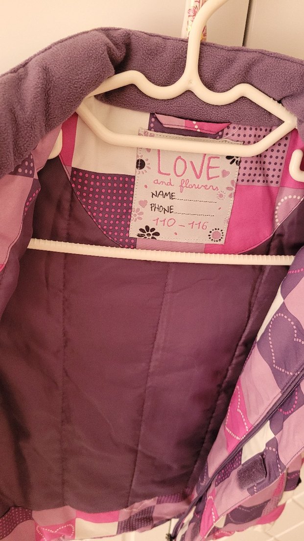 Kız Çocuk Pembe Kareli Fermuarlı Mont - Görsel 3