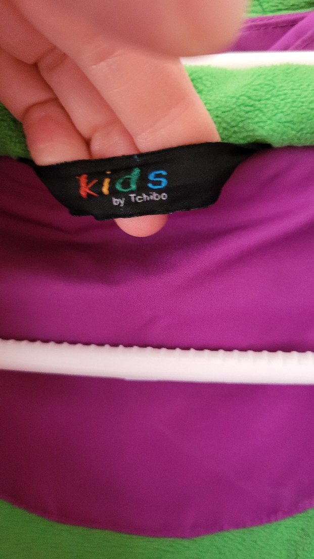 Mor Kapüşonlu Fermuarlı Kız Montu - Görsel 5