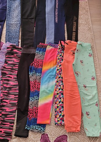 Renkli Baskılı kız çocuk tayt - Görsel 4