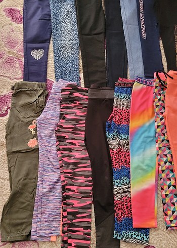 Renkli Baskılı kız çocuk tayt - Görsel 3