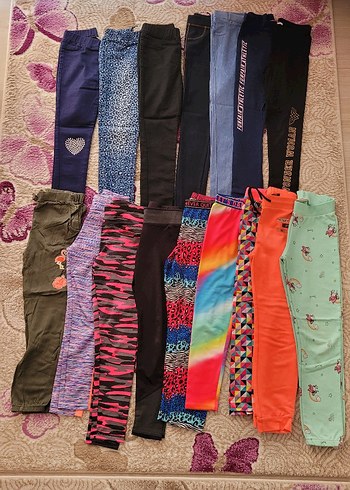 Renkli Baskılı kız çocuk tayt - Görsel 2