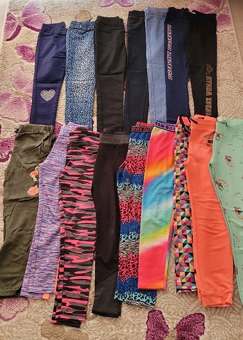 Renkli Baskılı kız çocuk tayt - Görsel 5