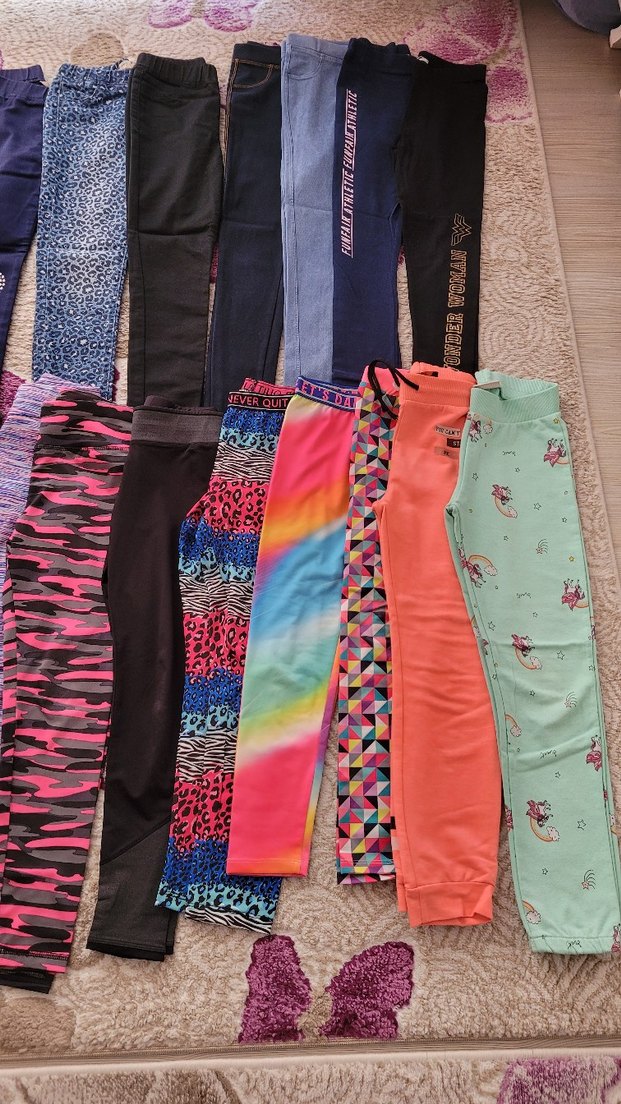 Renkli Baskılı kız çocuk tayt - Görsel 4