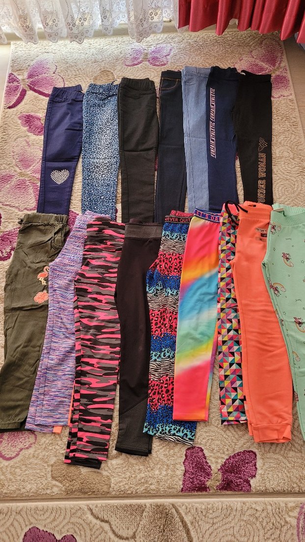 Renkli Baskılı kız çocuk tayt - Görsel 5