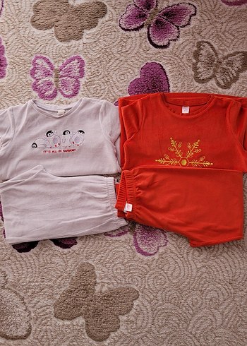 Kız Çocuk Nakışlı Kırmızı Tişört - Görsel 5