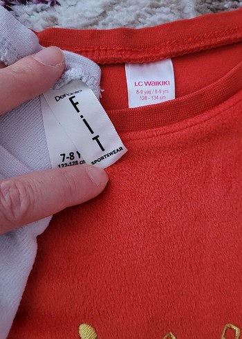 Kız Çocuk Nakışlı Kırmızı Tişört - Görsel 4