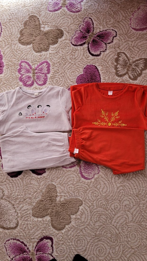 Kız Çocuk Nakışlı Kırmızı Tişört - Görsel 5