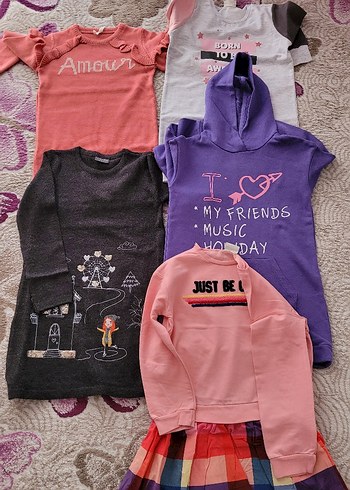 Kız Çocuk Pamuklu Baskılı Tişört - Görsel 2