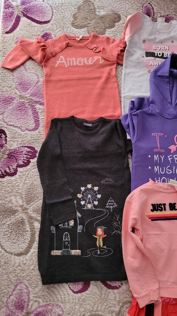 Kız Çocuk Pamuklu Baskılı Tişört - Görsel 3