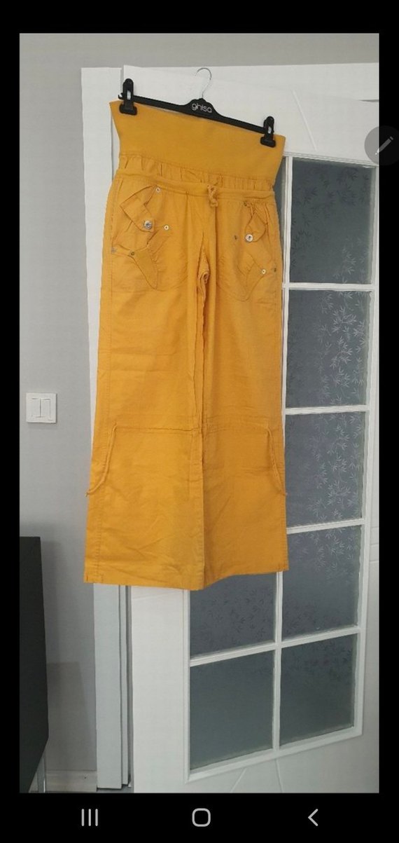 hardal Sarı Rahat Kesim Kargo Pantolon - Görsel 5