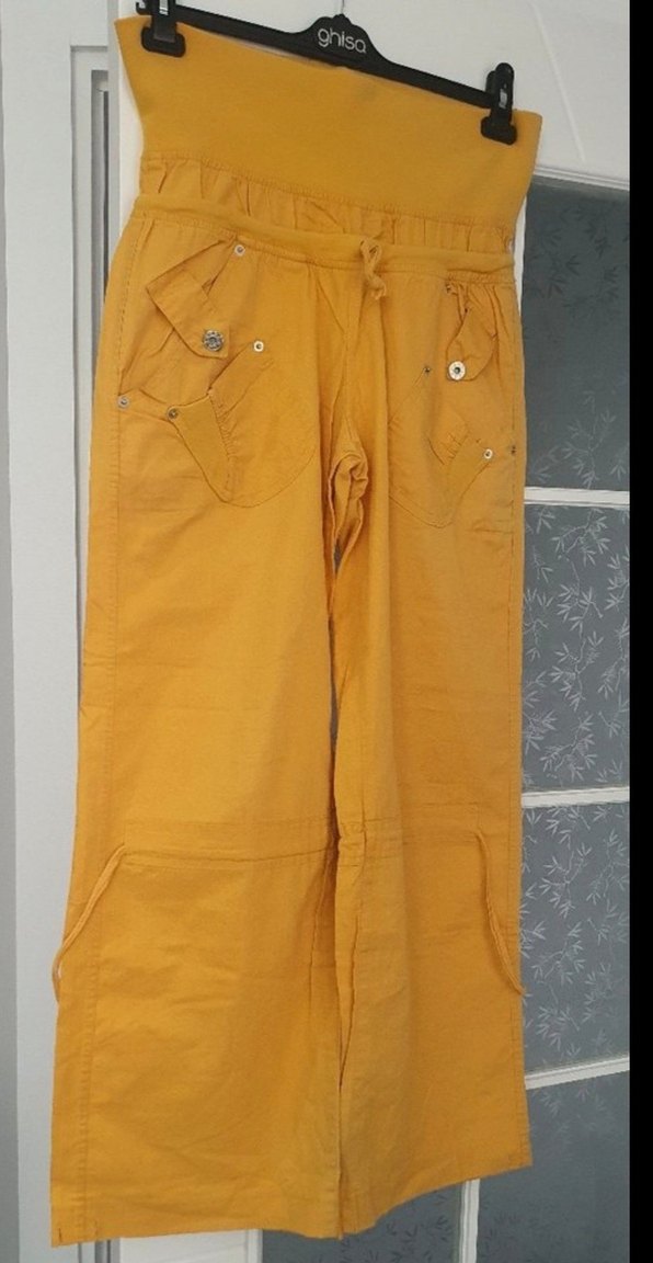 hardal Sarı Rahat Kesim Kargo Pantolon - Görsel 2