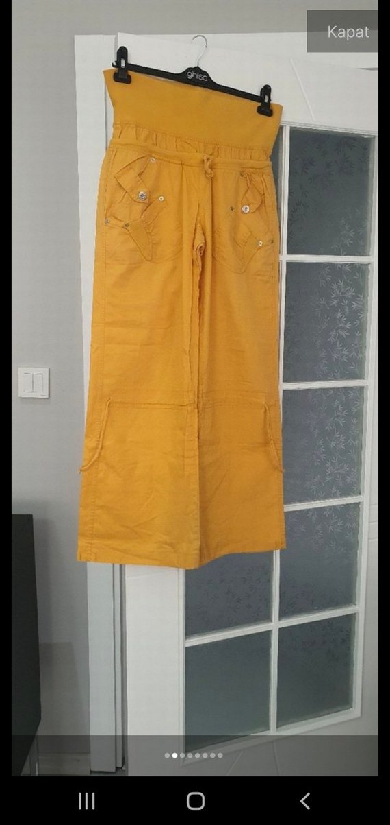 hardal Sarı Rahat Kesim Kargo Pantolon - Görsel 3