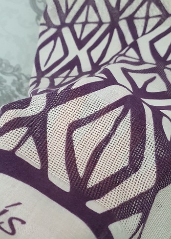 Mor ve krem Bohem Tarzı Kadın Şal pareo - Görsel 5