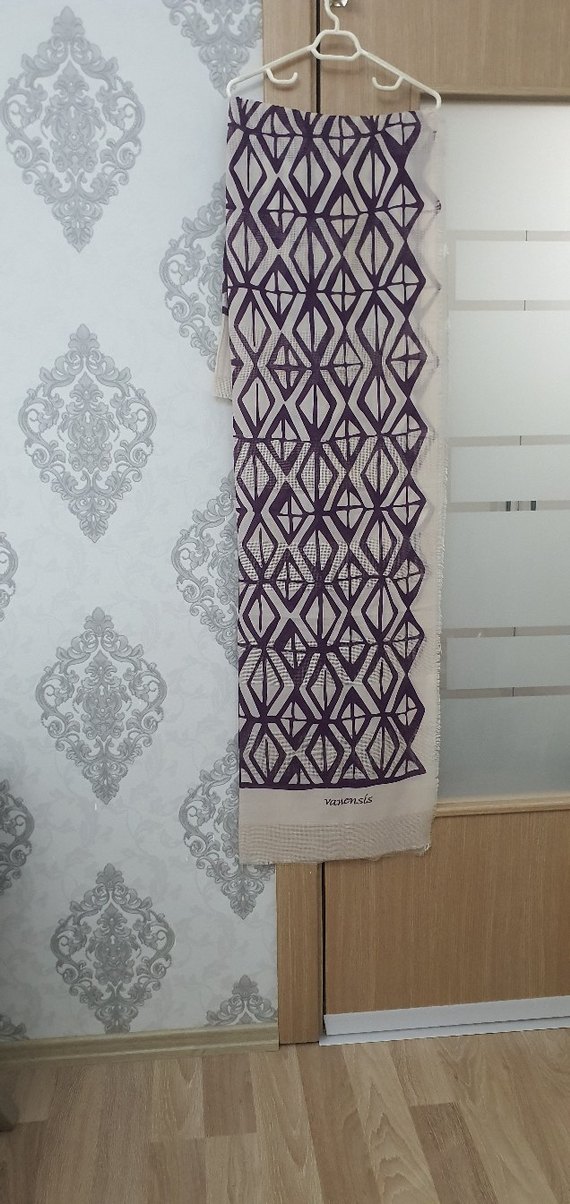 Mor ve krem Bohem Tarzı Kadın Şal pareo - Görsel 4