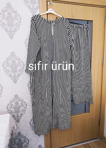 SIFIR Kadın ikili takım abaya ceket pantolon etek 