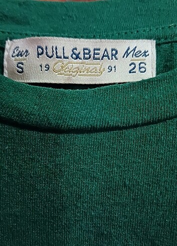 s Beden yeşil Renk Pull and Bear Tisört