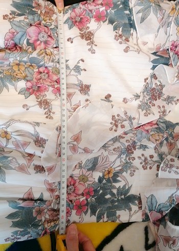 Beyaz Çiçek Desenli  Hamile Elbisesi - Görsel 5