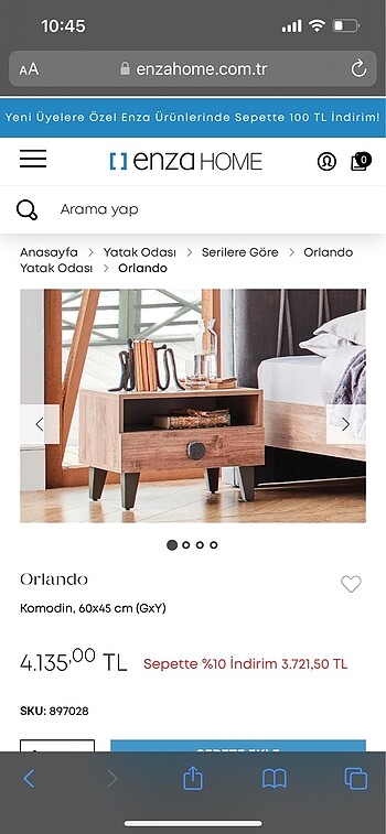  Beden Komodin enza home