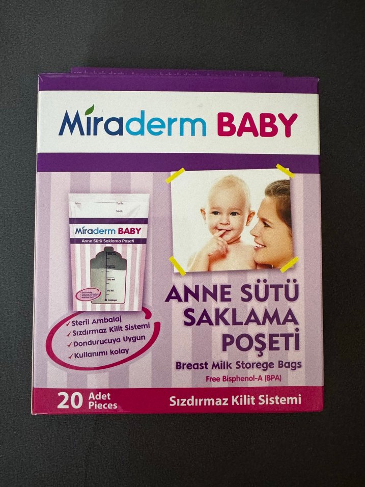 Anne Sütü Saklama Poşeti 20'li+10lu - Görsel 3