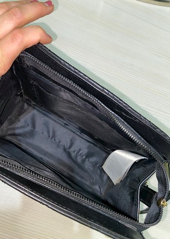 Siyah Deri Kemerli Kadın Çanta - Görsel 2