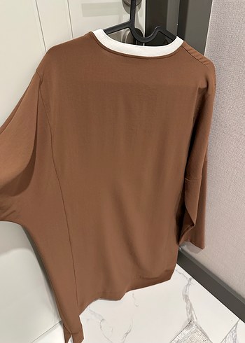 Kahverengi Baskılı Uzun Kollu tunik takım - Görsel 5