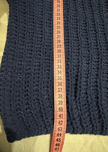 Çocuk Lacivert Örgü Uzun Kollu Kazak - Görsel 6