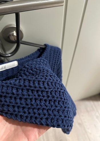 Çocuk Lacivert Örgü Uzun Kollu Kazak - Görsel 2