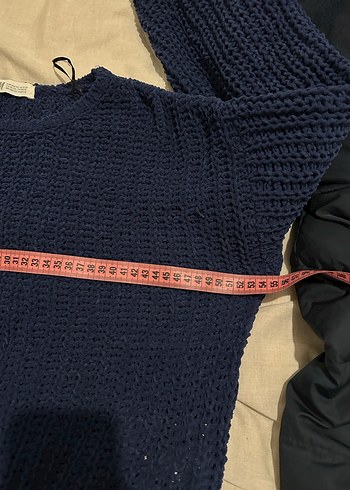 Çocuk Lacivert Örgü Uzun Kollu Kazak - Görsel 7