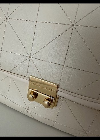 Beyaz Laura Ashley Yumuşak Deri Kadın Çanta - Görsel 4