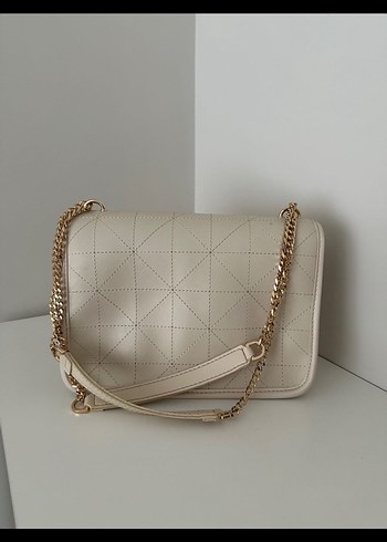 Beyaz Laura Ashley Yumuşak Deri Kadın Çanta - Görsel 7