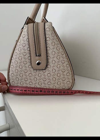 Desenli Guess Bej Deri Kadın Omuz Çantası - Görsel 6
