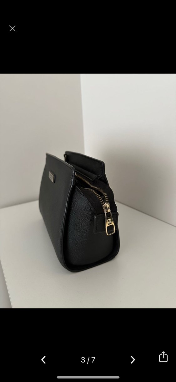 Klasik Siyah Deri Kadın Çanta - Görsel 3